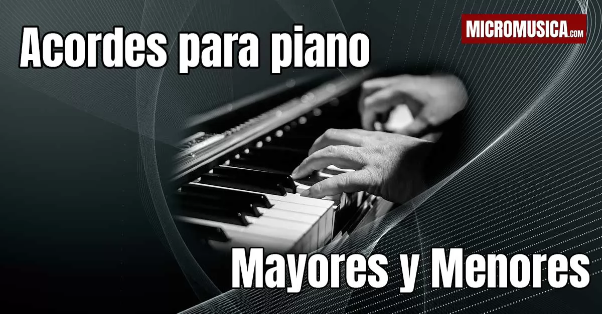 Guía de acordes mayores y menores básico para piano