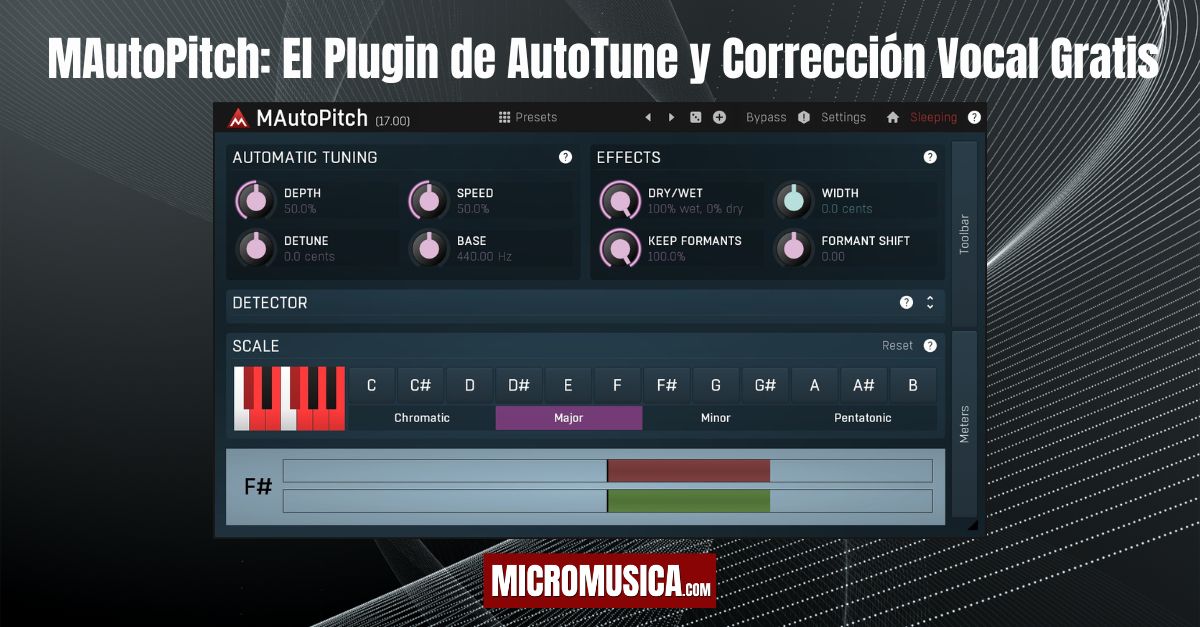 MAutoPitch: El Plugin de AutoTune y Corrección Vocal Gratis de Melda Production