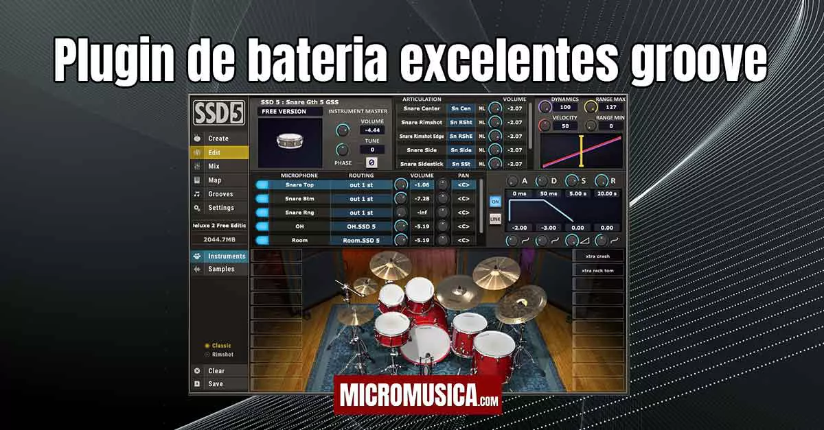 Plugins de batería gratis con excelentes groove de diferentes estilos Pop , R&b , Jazz.