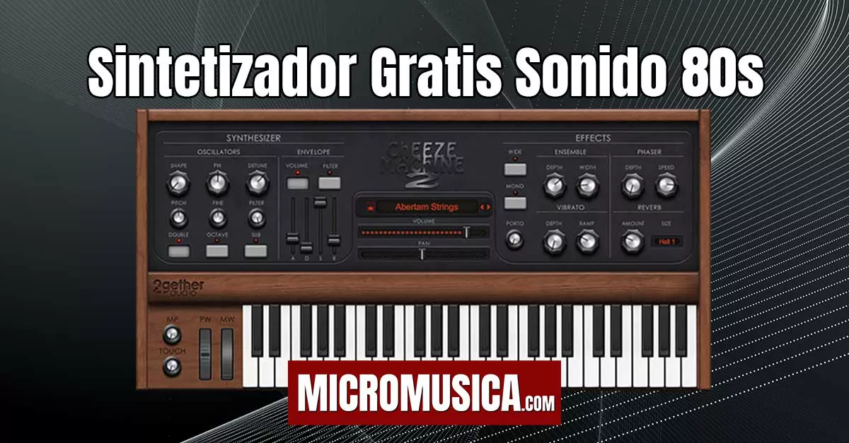 Sintetizador gratis con sonidos de cuerdas vintage clásico de los 80s.